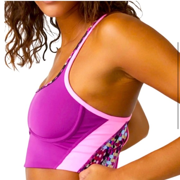 NWT Free People Run Remix Bra in Daisy Check - Picture 3 of 7